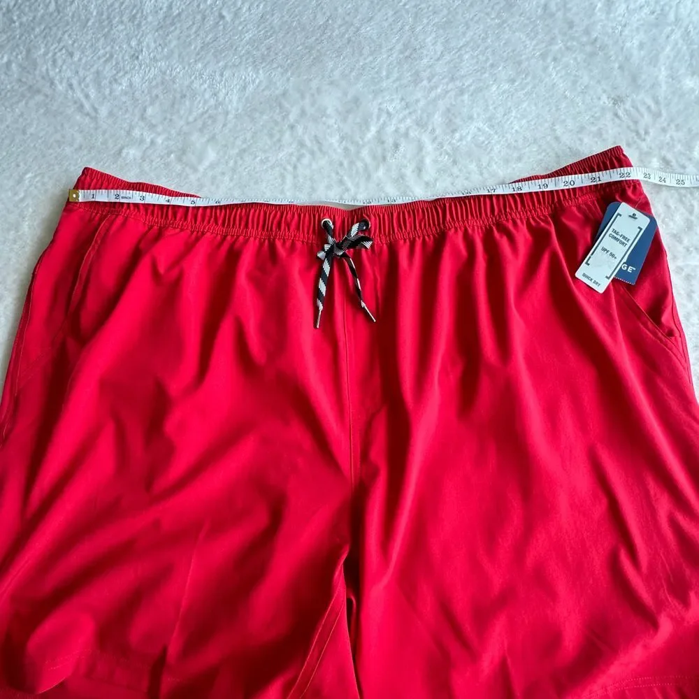 George Jammer Swim Shorts Mens 3XL Red Athletic Trunks‎ Relaxed Fit Liner NEW